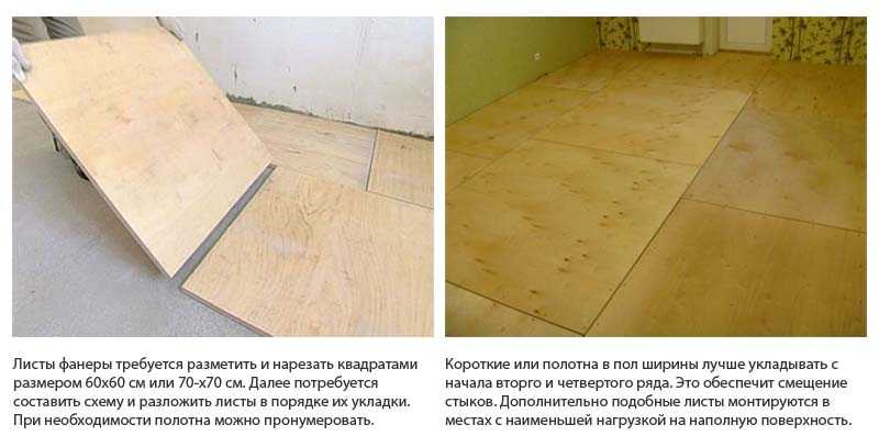 Укладка линолеума на деревянный пол: как уложить линолеум на фанеру?