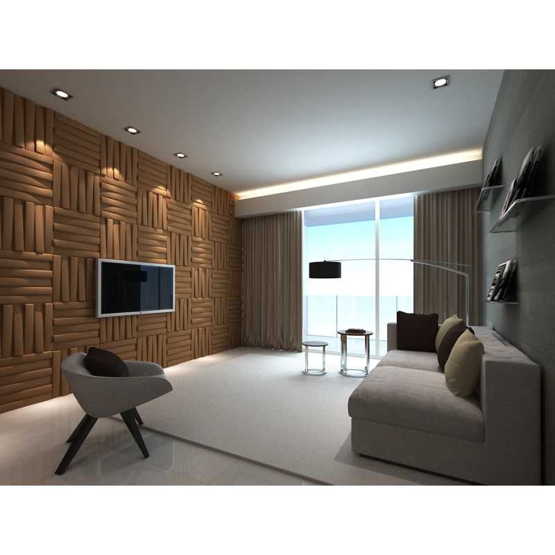 Использование деревянных 3d панелей для отделки стен