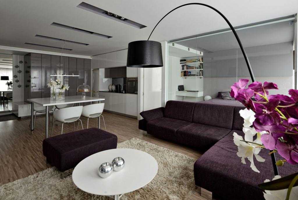 Квартира-студия - особенности стилевых направлений для всех комнат. цвета материалов отделки стен, напольного покрытия и декора. выбор мебели и освещения (фото + видео)
