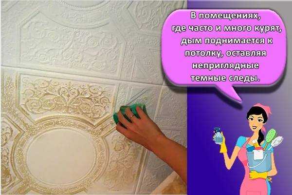 Как помыть потолок из плитки пенопласта без разводов в домашних условиях
