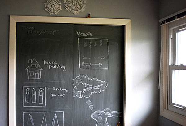 Как самому сделать грифельную стену для рисования мелом в детской или на кухне
