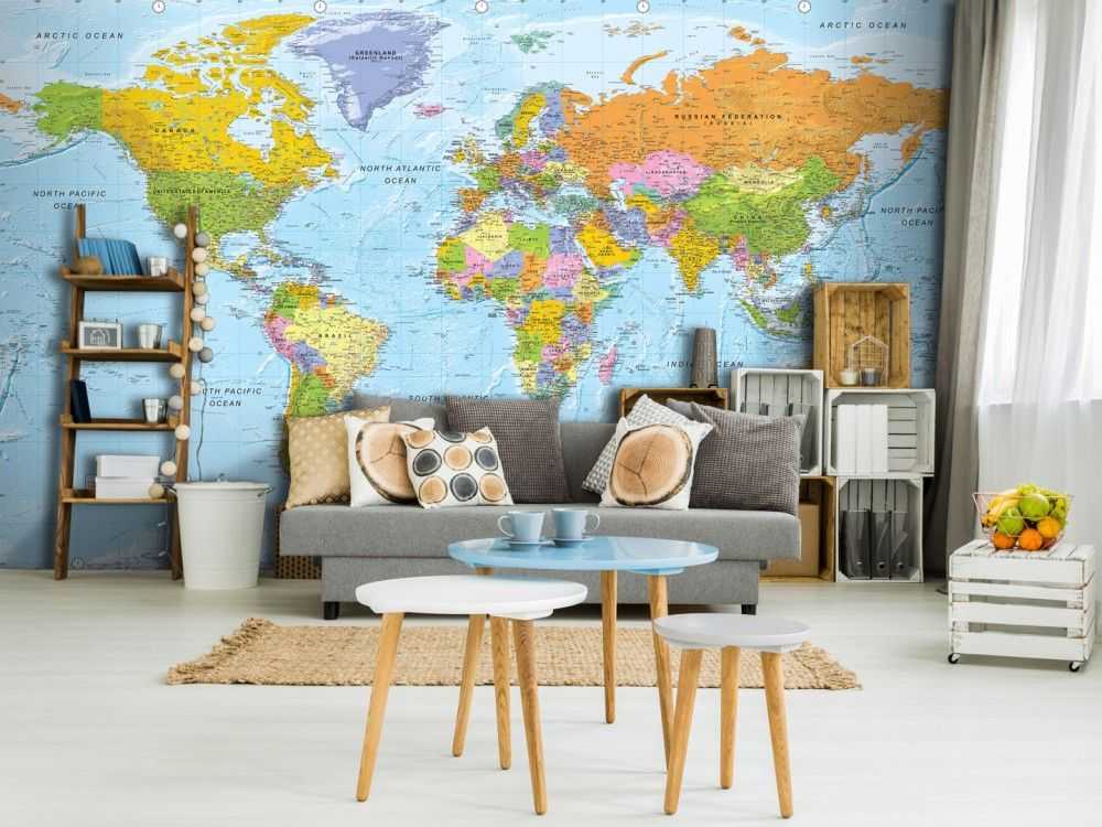 Декоративная штукатурка карта мира или островки