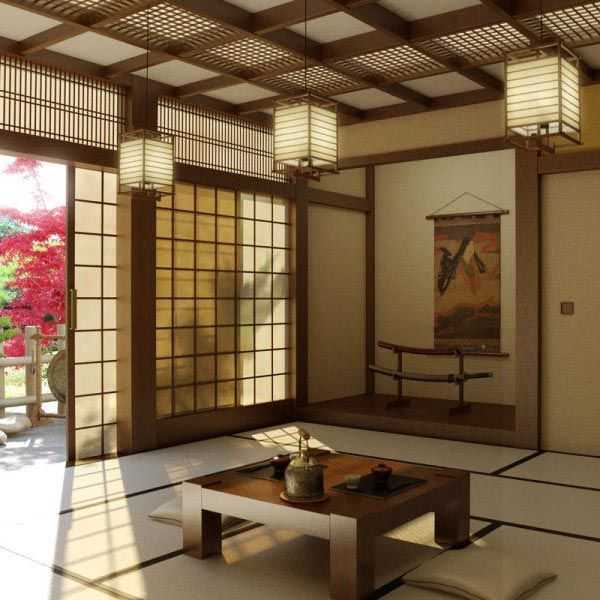 Потолок в японском стиле: особенности декора