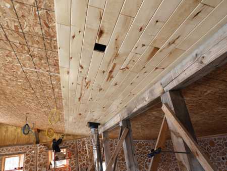 Потолок из осб плит и его отделка: разновидности материала, как подшить балки с использованием панелей