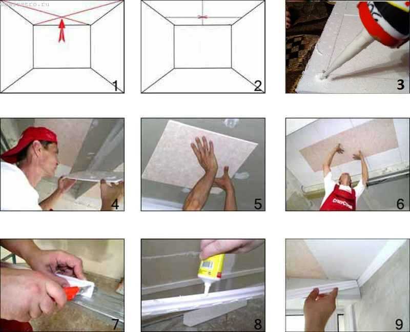 Как и чем помыть потолок из плитки пенопласта на кухне в домашних условиях