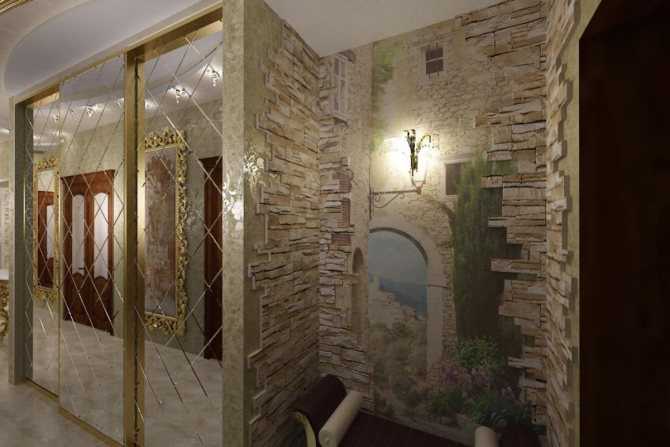 Декоративные кирпичики на стену в коридоре и прихожей: отделка под кладку, имитация
 - 26 фото