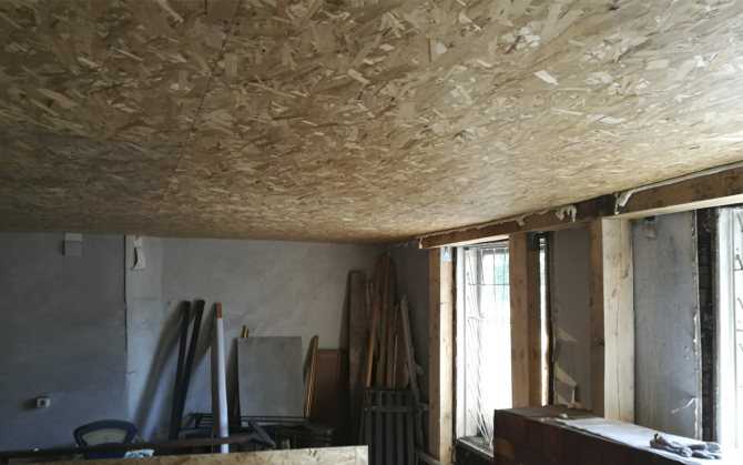 Потолок из осб плит — варианты отделки