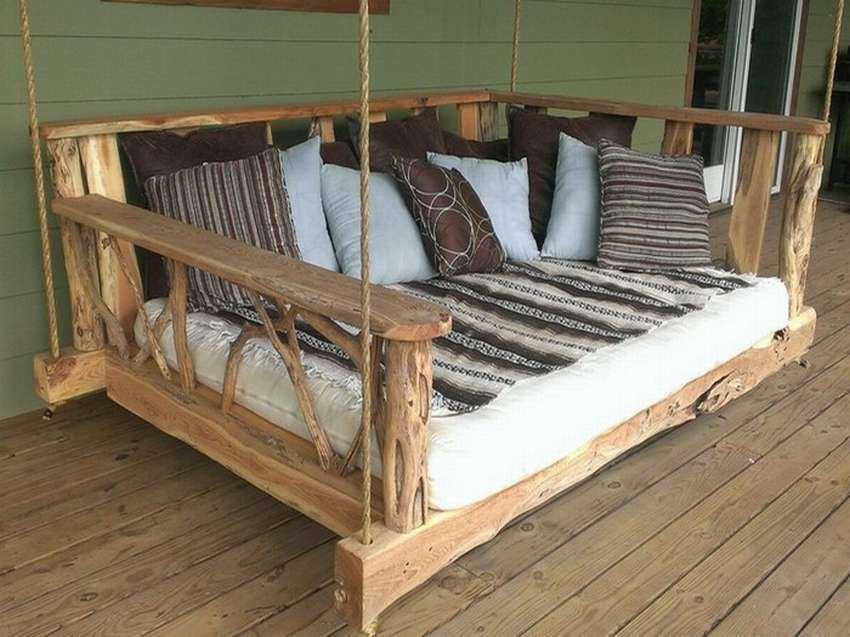 Правила монтажа подвесной кровати, дизайн и дополнительные элементы