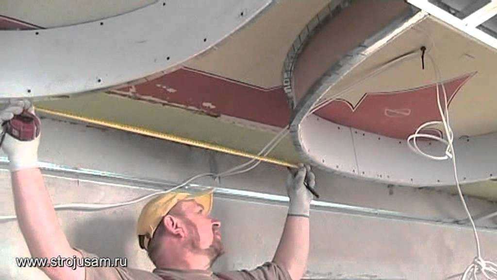 Как установить натяжные потолки если одна перегородка из гипсокартона