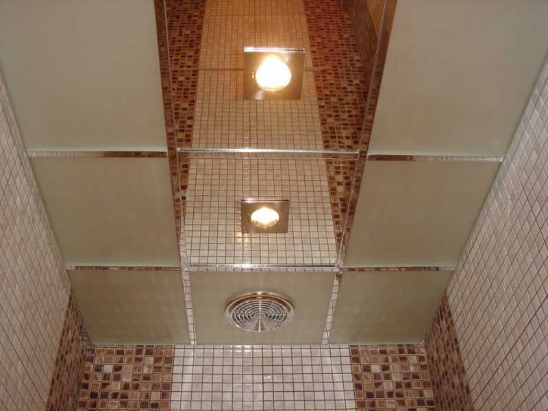 Потолок в ванной комнате: отделка, выбор материала и идеи дизайна (45 фото)