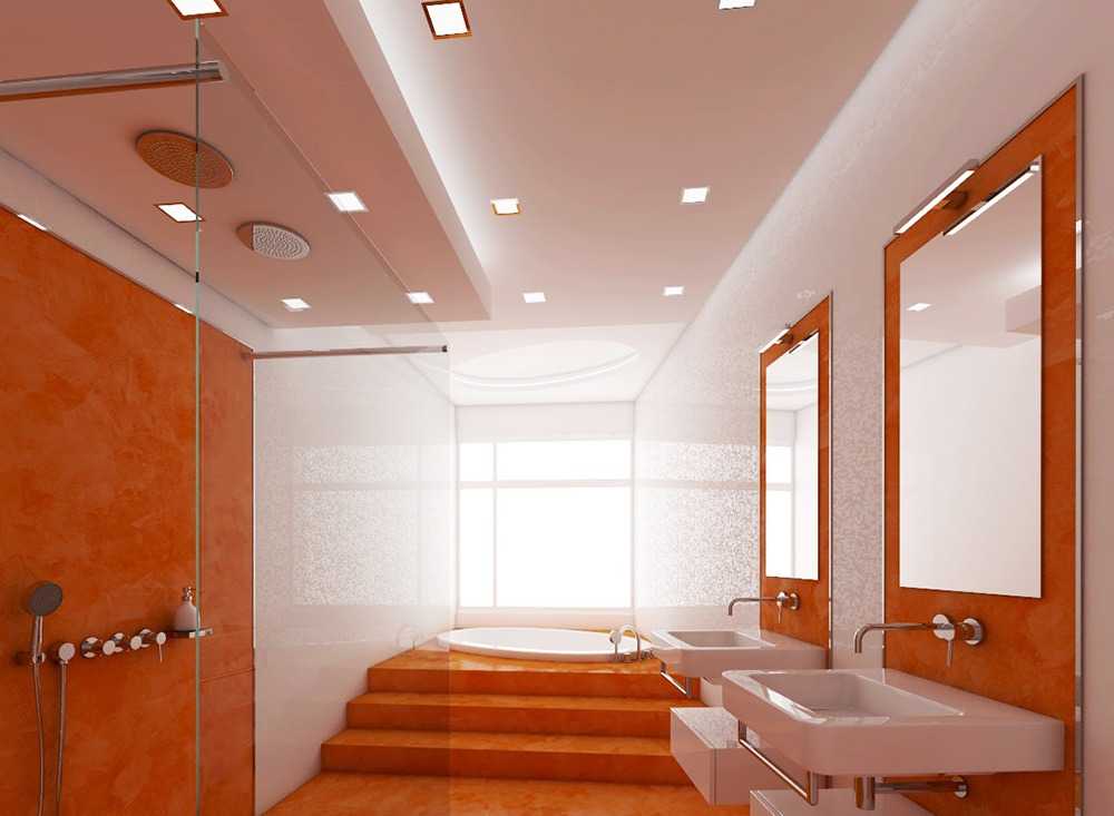 Потолок в ванной — особенности выбора материала и способа отделки