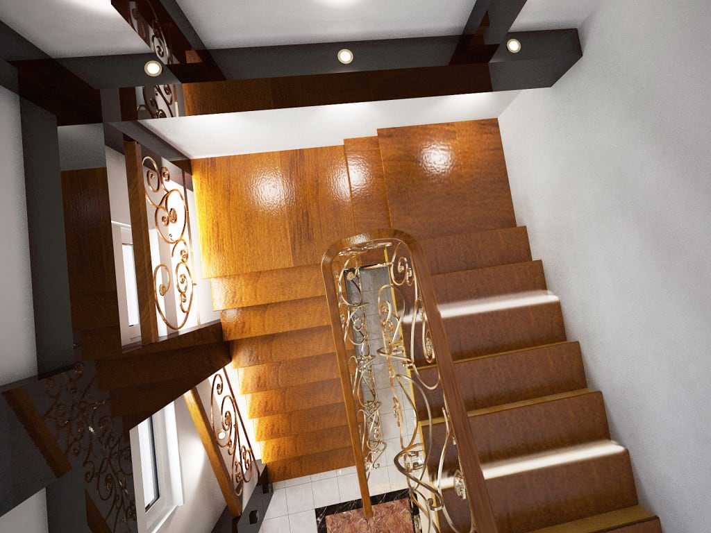 Чем покрасить деревянную лестницу в доме на второй этаж?