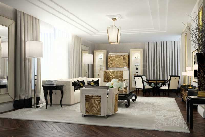 Арт-деко в интерьере: 195+ (фото) дизайна в гостиной, кухне, спальне. мебель, которая изменит вашу жизнь