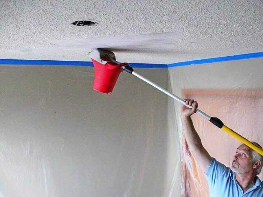 Акриловая краска для потолка: каким валиком красить и как правильно после побелки своими руками
