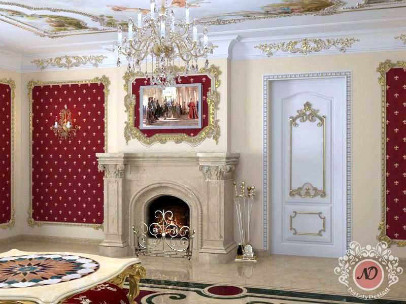 Гостиная в стиле барокко — 120 фото красивого дизайна