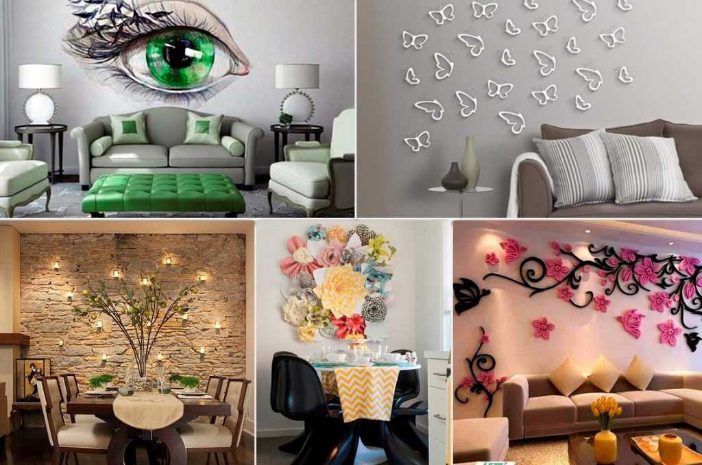 Декор стен: как задекорировать, украсить и разрисовать стену в комнате, интересные идеи оформления фотографиями 

 - 23 фото